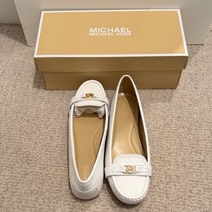 Michael Kors Elegant White Loafers